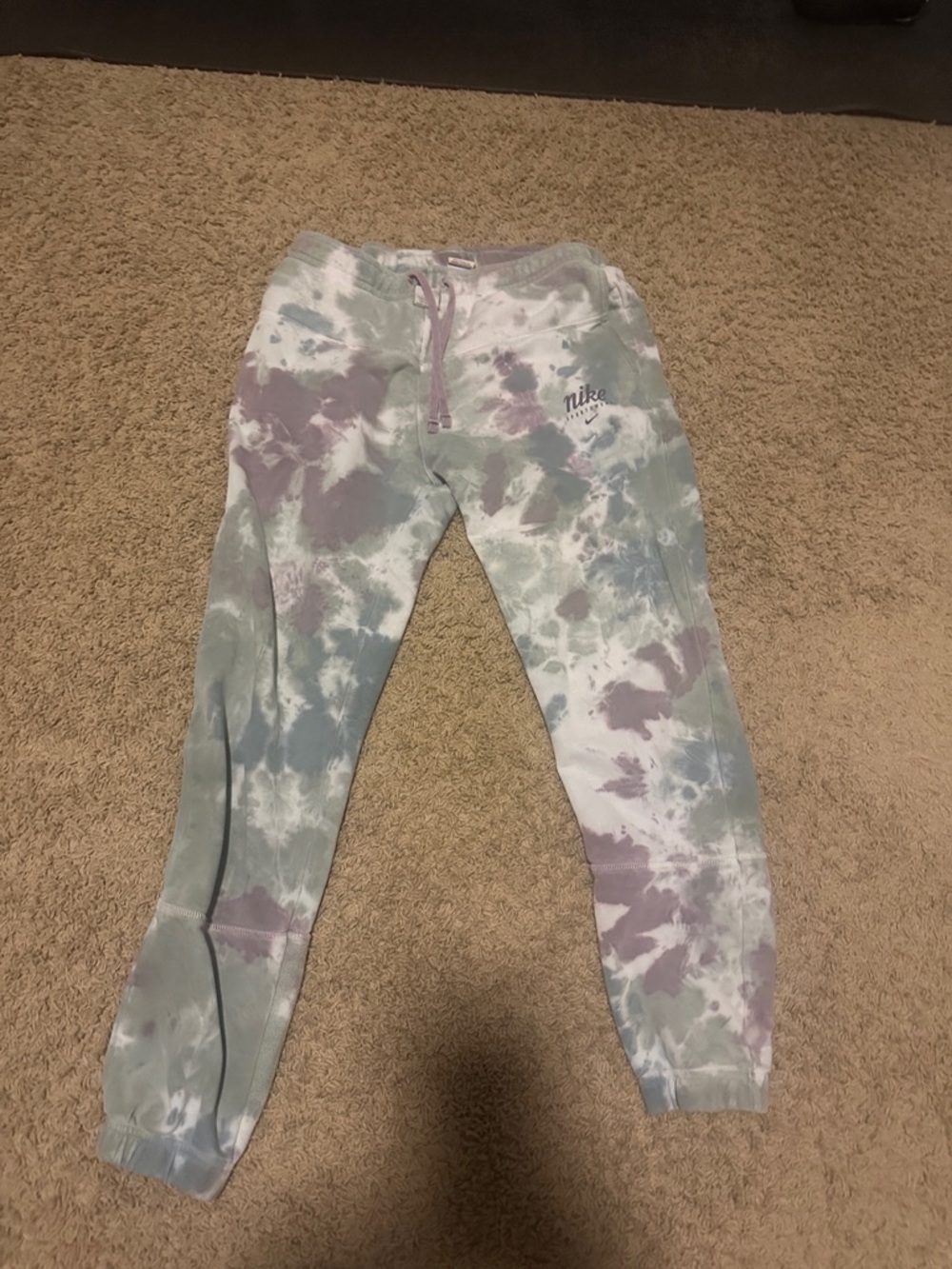 Nike Tie-Dye Jogger Sweatpants - Pastel Blue & Purple